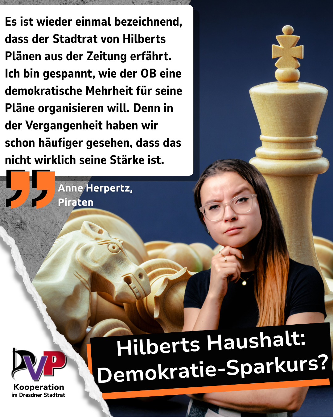 Statement von Anne Herpertz (Piraten) zum Haushaltsinterview von OB Dirk Hilbert